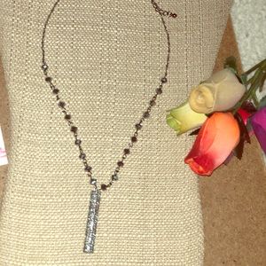 Druzy necklace with post earrings